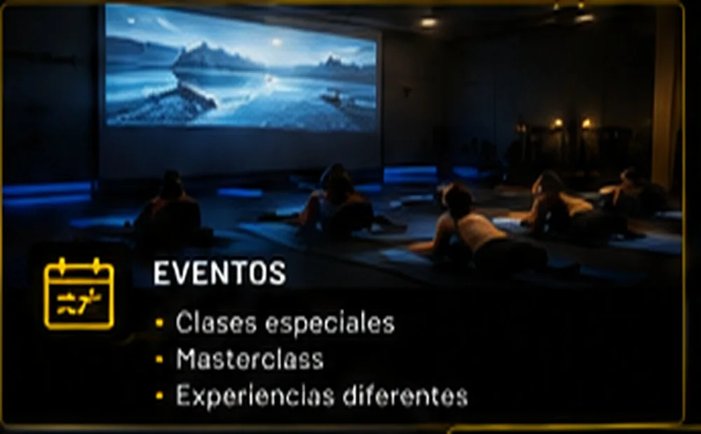 Pilates audiovisual con proyección de naturaleza