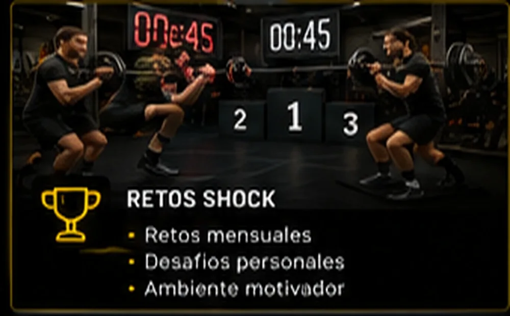 Reto de sentadillas con podio
